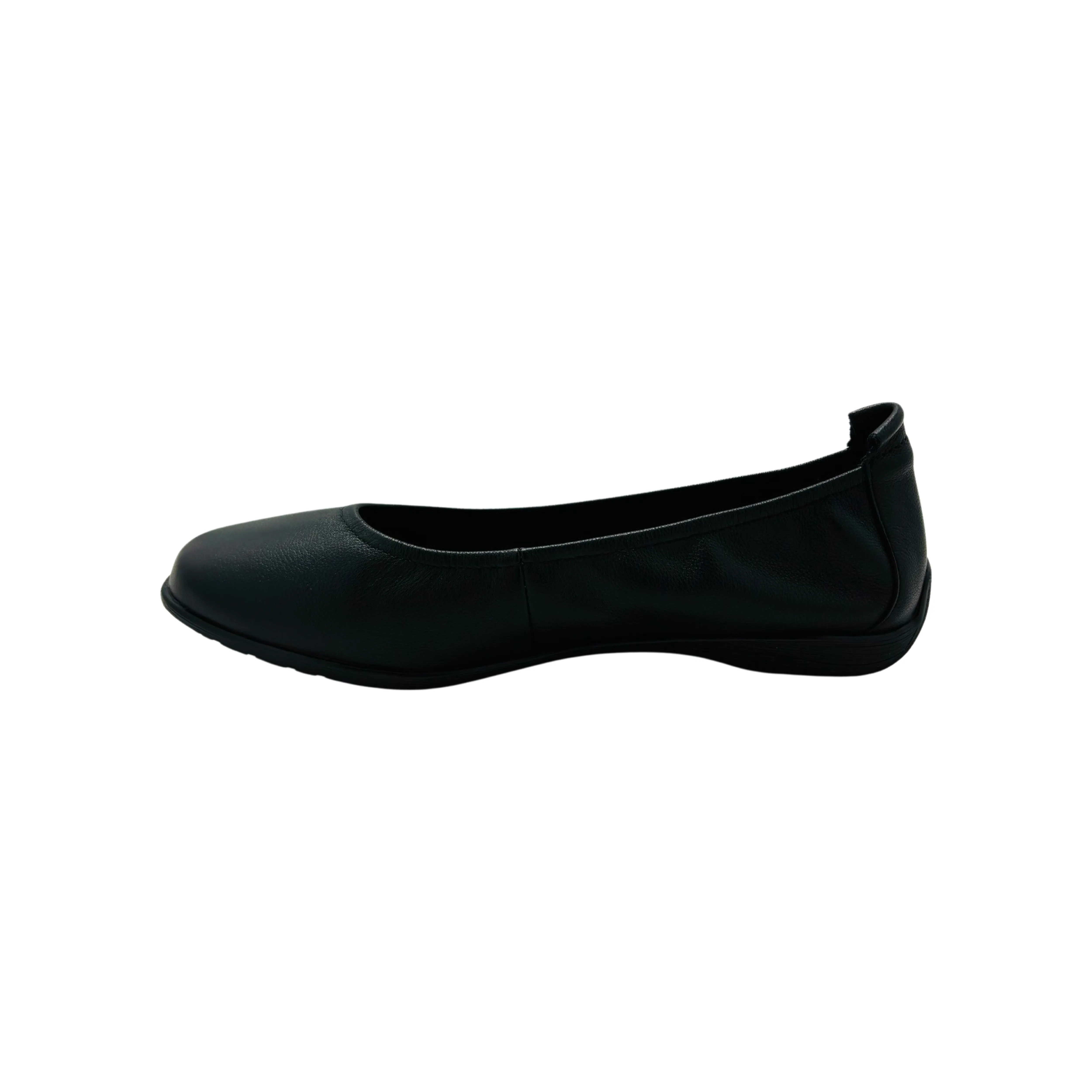 74801 Black Leather Flat