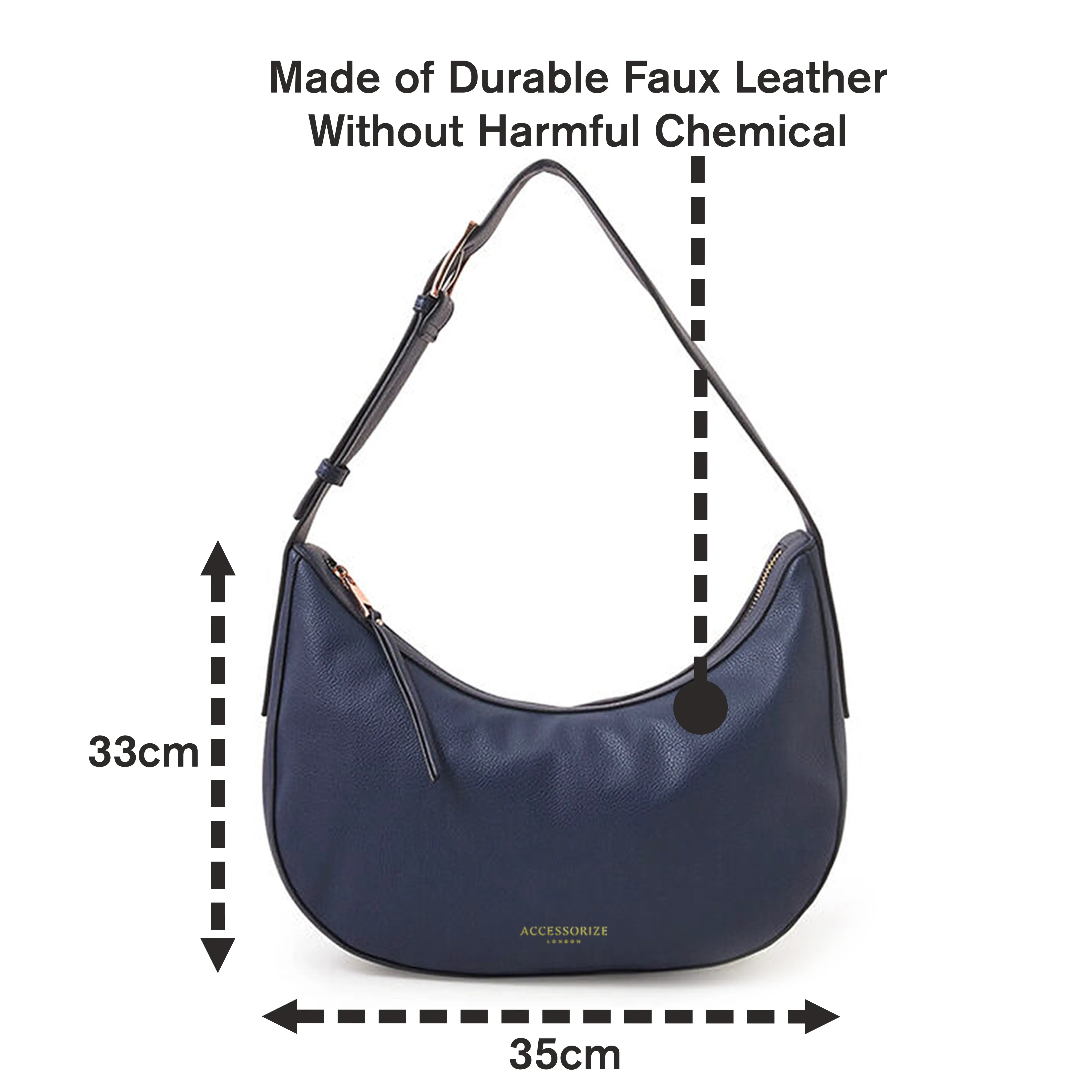 Accessorize London Navy Scoop Shoulder Bag