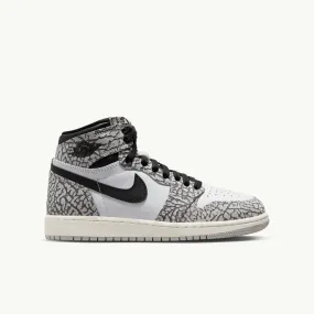 AIR JORDAN 1 RETRO HIGH OG GRADE SCHOOL TECH GREY MUSLIN BLACK WHITE