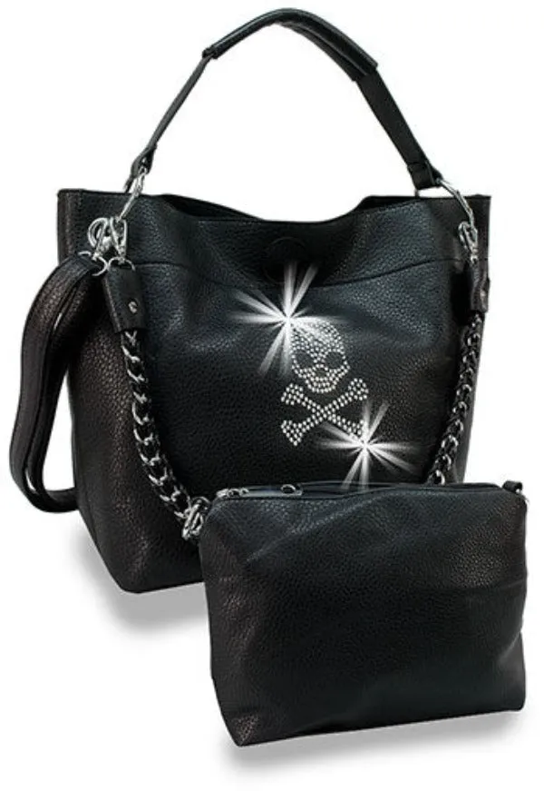 Bag - Skull Design Studded Handbag