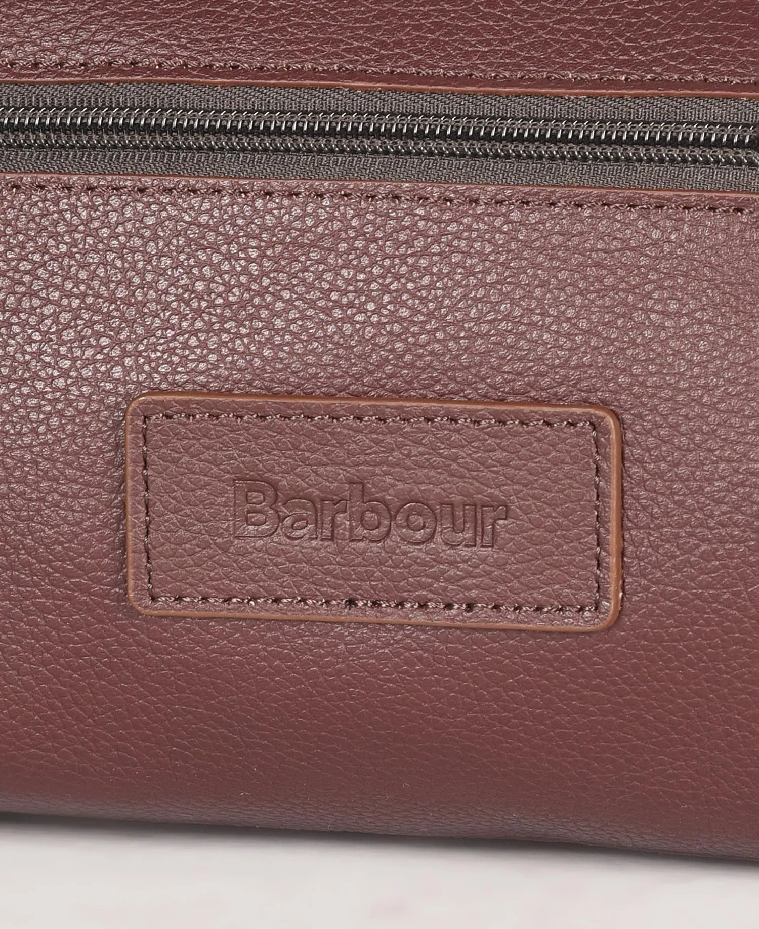 Barbour Leather Washbag