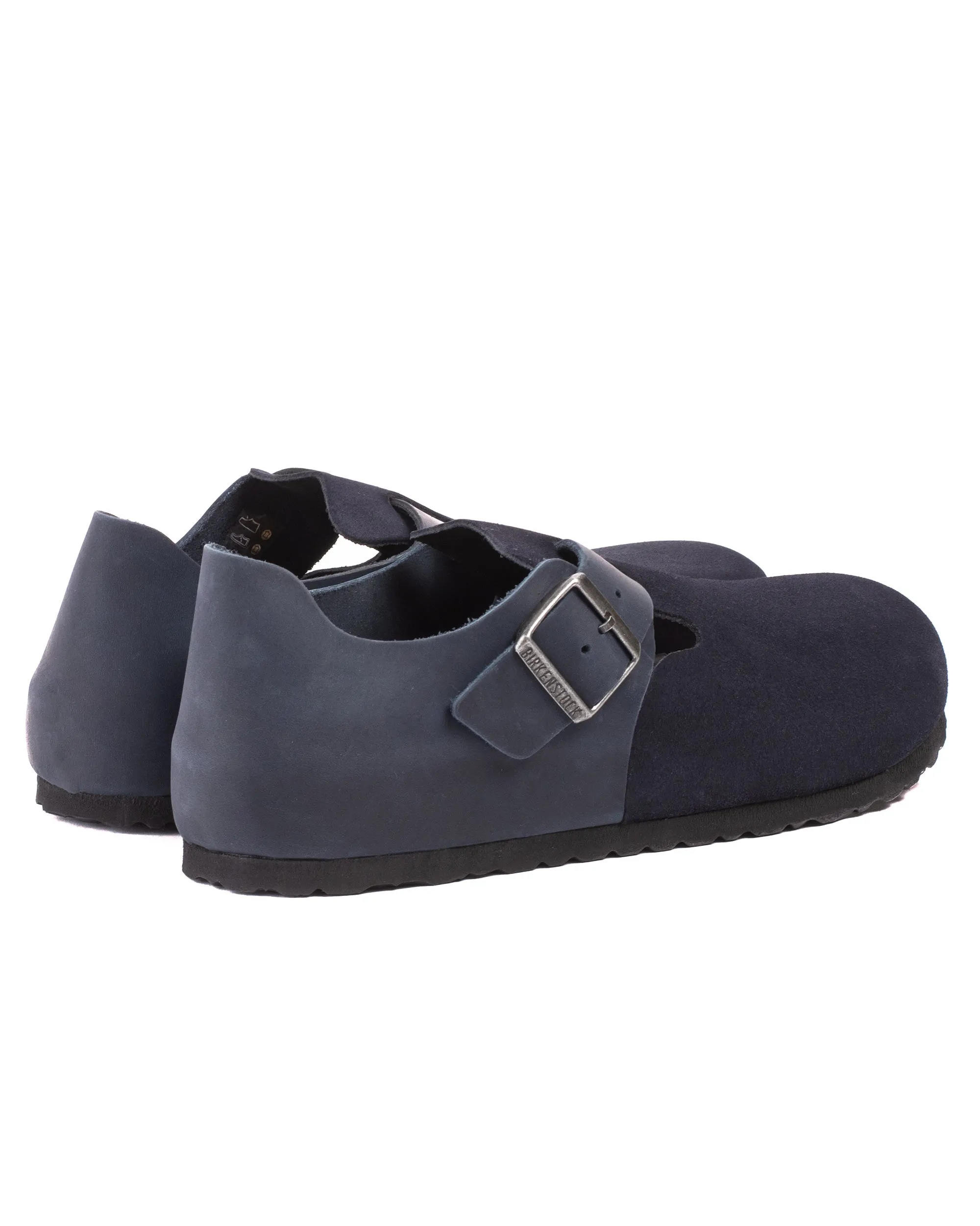 Birkenstock London Oiled Leather Suede Night Blue