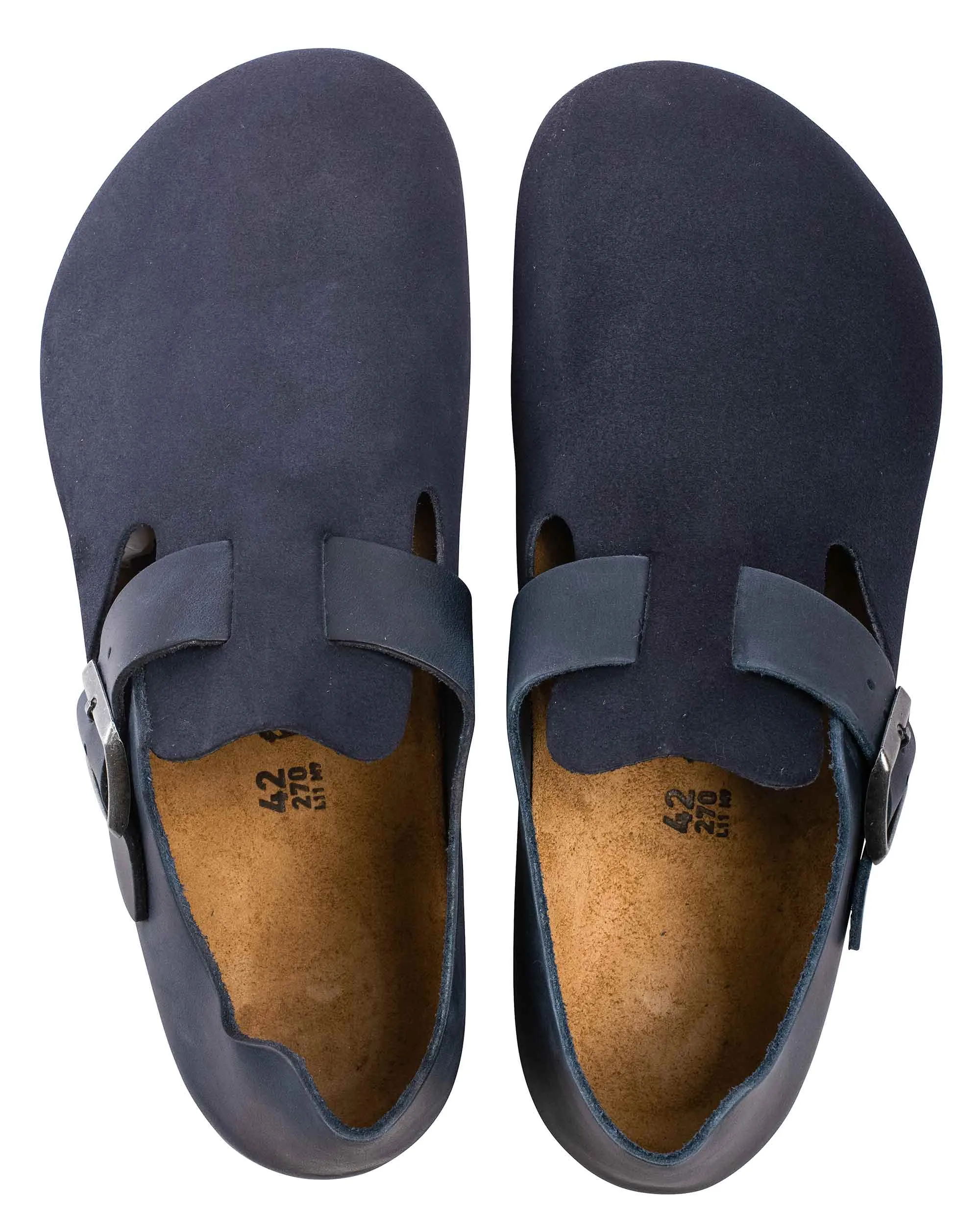 Birkenstock London Oiled Leather Suede Night Blue