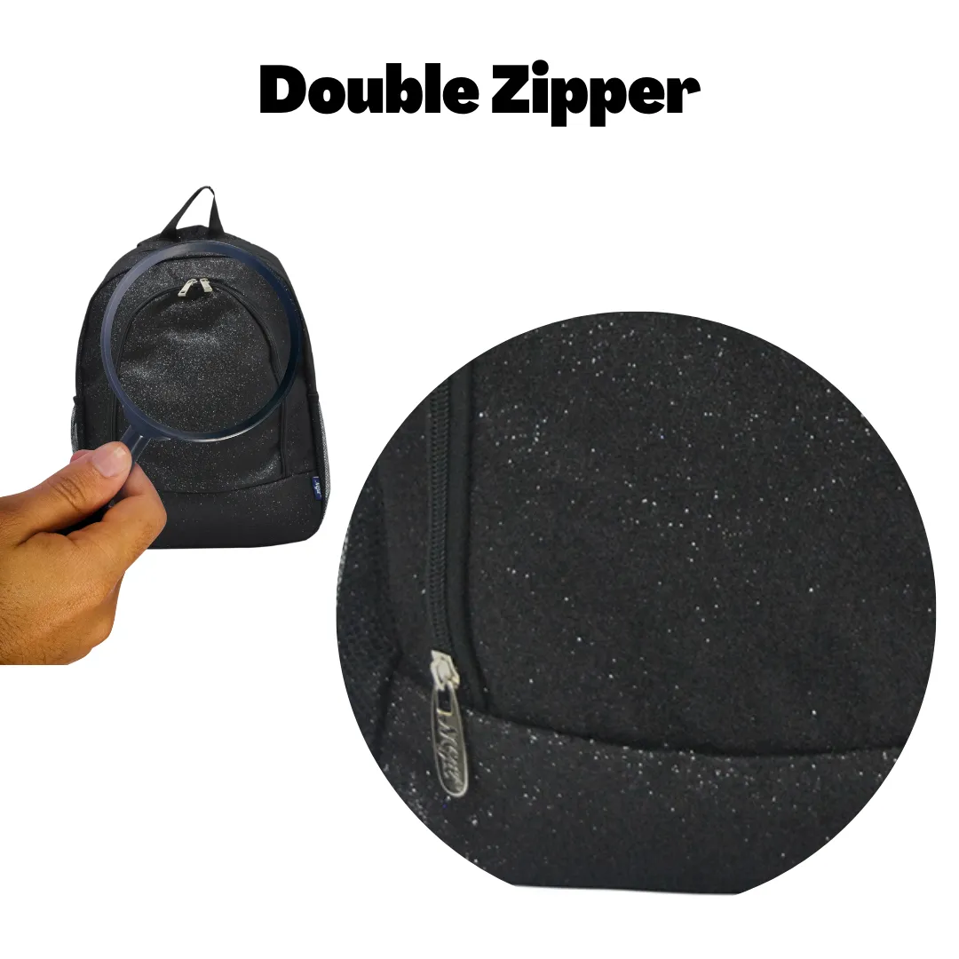 Black Glitter Medium Size NGIL Backpacks For Dance Competition