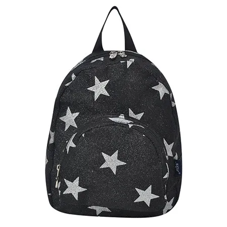 Black Glitter Super Star NGIL Mini Backpack