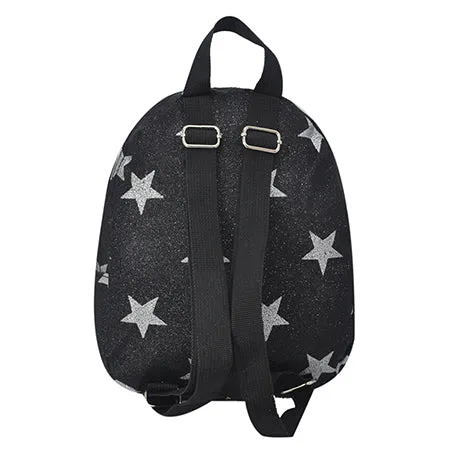 Black Glitter Super Star NGIL Mini Backpack