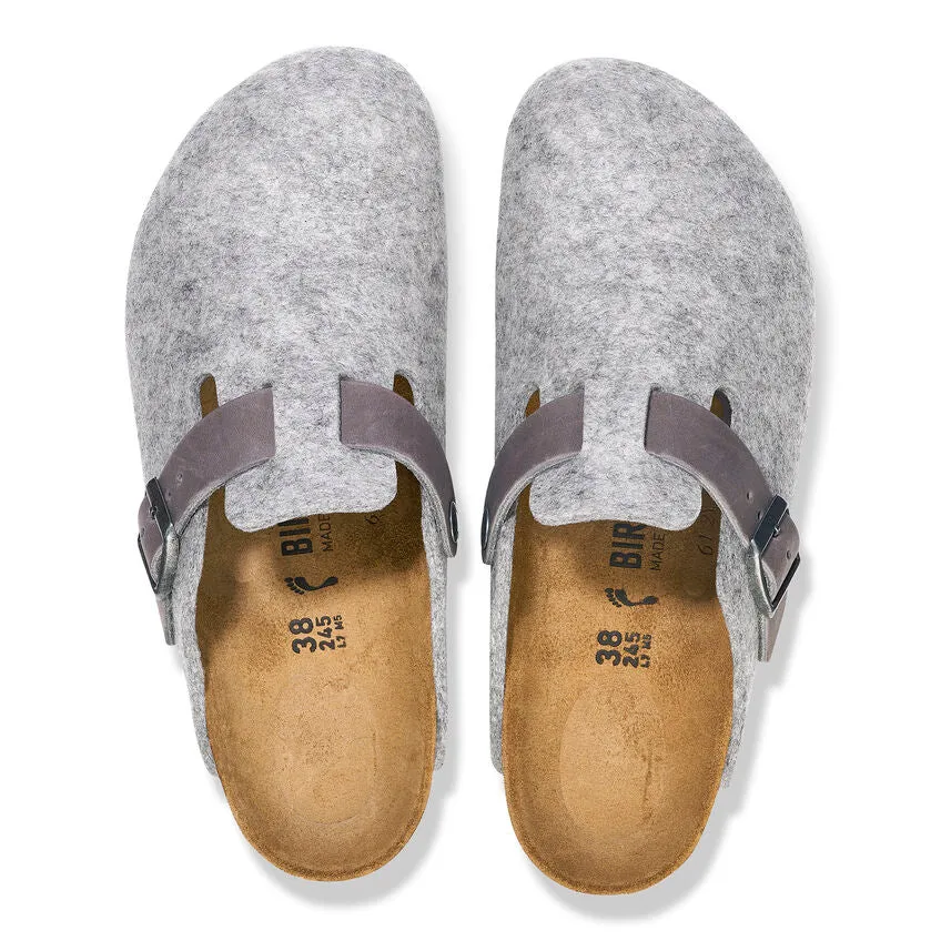 Boston - Light gray felt leather