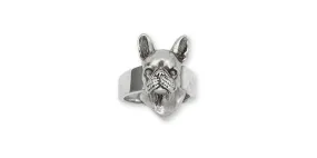 Boston Terrier Ring Jewelry Sterling Silver Handmade Dog Ring BT5-R