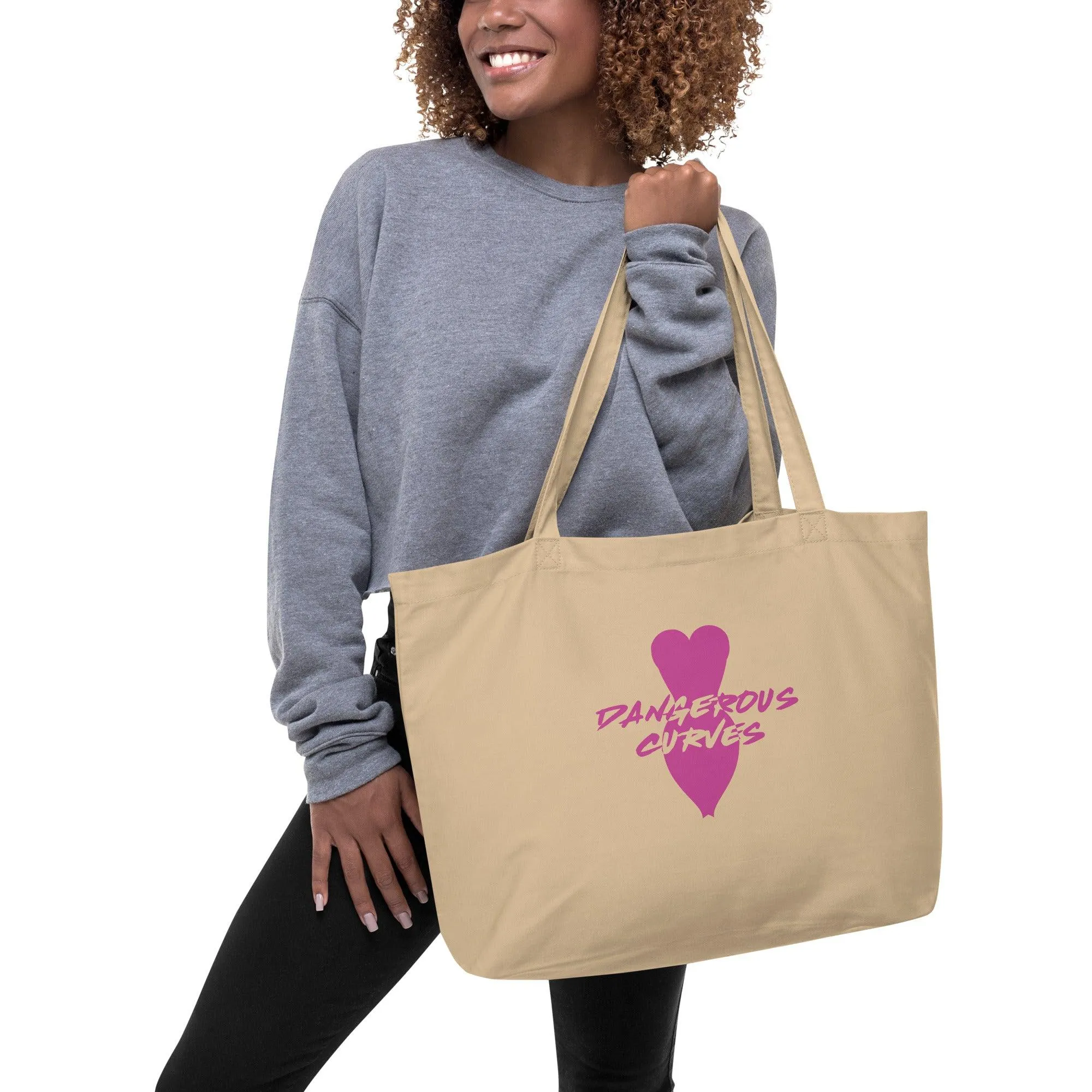 Dangerous Curves Large organic tote bag