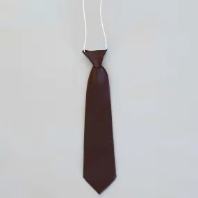 Elasticated School Tie - Brown