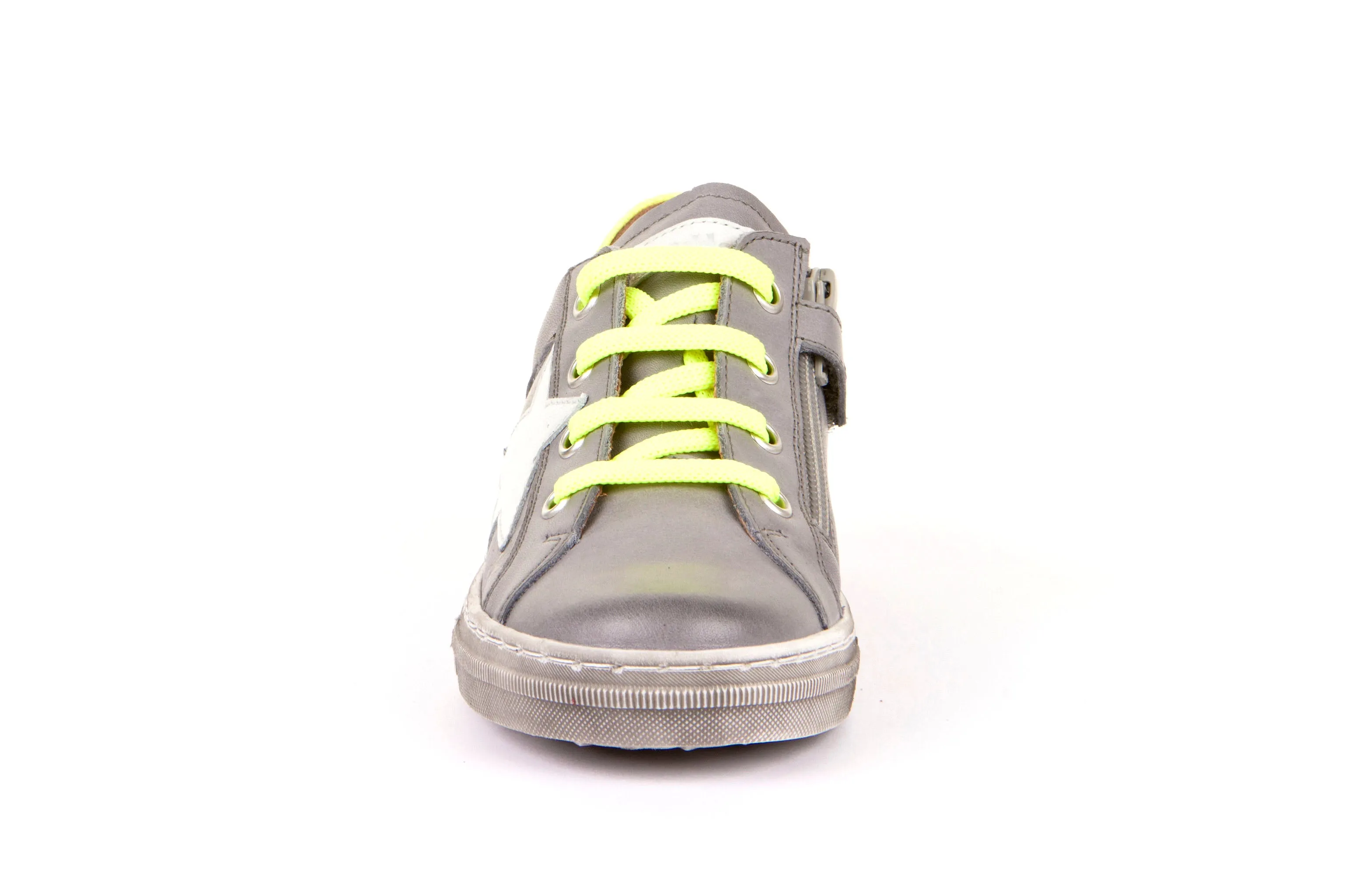 Froddo low velcro sneaker - grey star neon