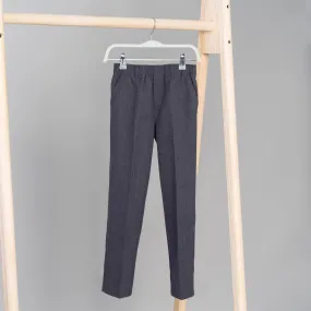 Full Elastic Slacks - Grey