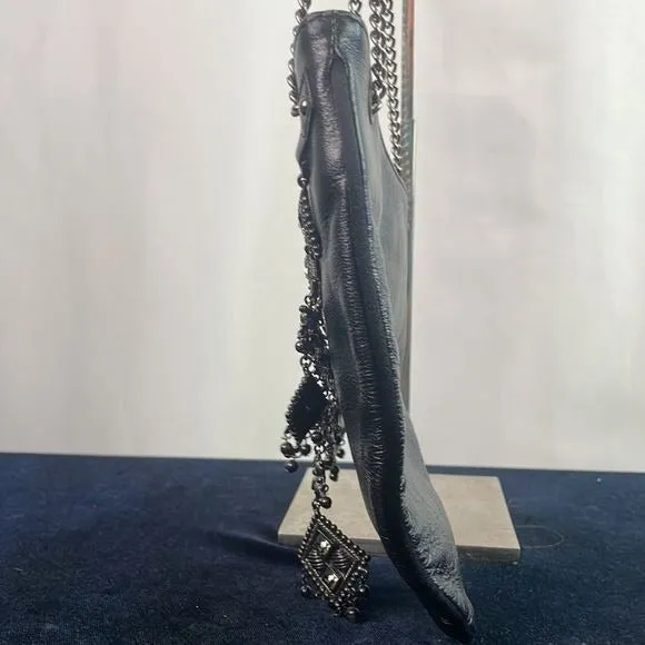 GiuseppeZanottiBlack Mini Beaded Chain Strap Bag