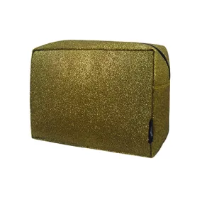 Gold Glitter NGIL Large Cosmetic Travel Pouch