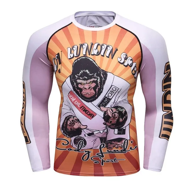 Gorilla Compression 'Old School' Elite Long Sleeve Rashguard