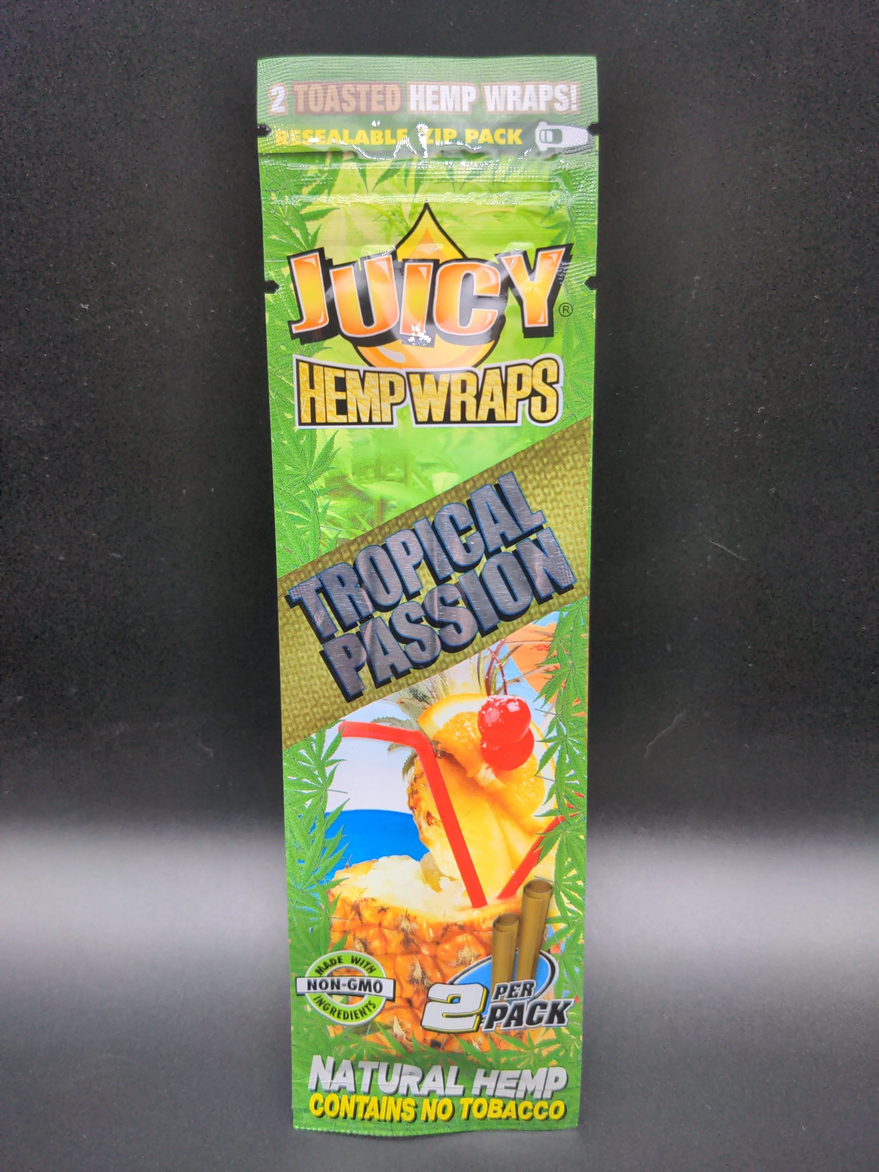 Juicy Natural Hemp Flavored Blunt Wraps (2-Pack)