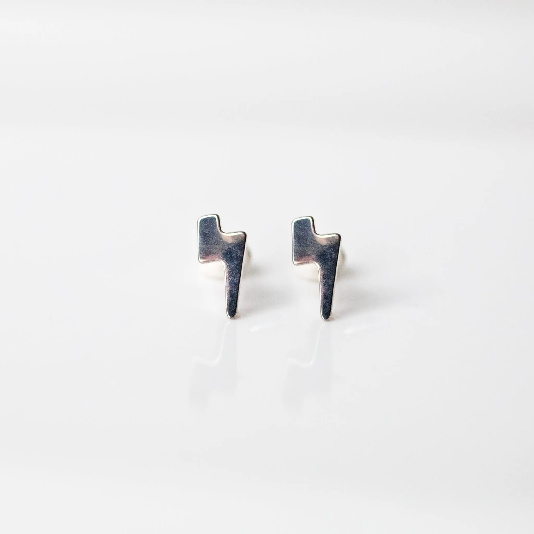 Lightning Bolt Flat Back Sleeper Earrings