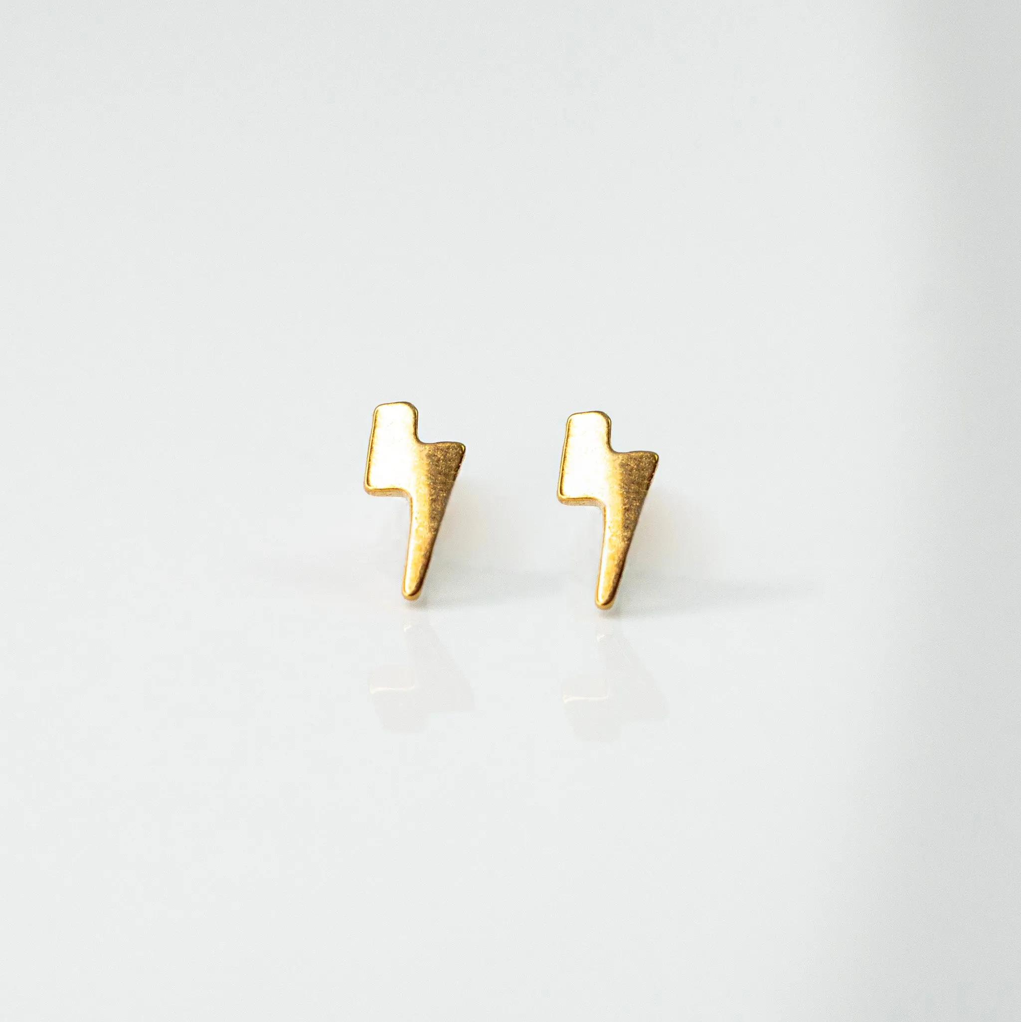 Lightning Bolt Flat Back Sleeper Earrings