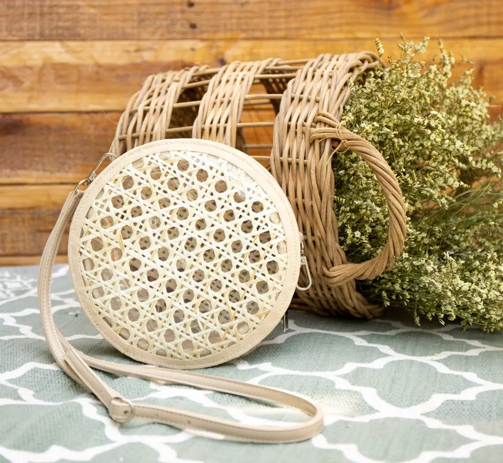 Maya Solihiya Round Bag in Bleached White