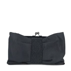 Menbur Black Bow Shimmer Occasion Bag