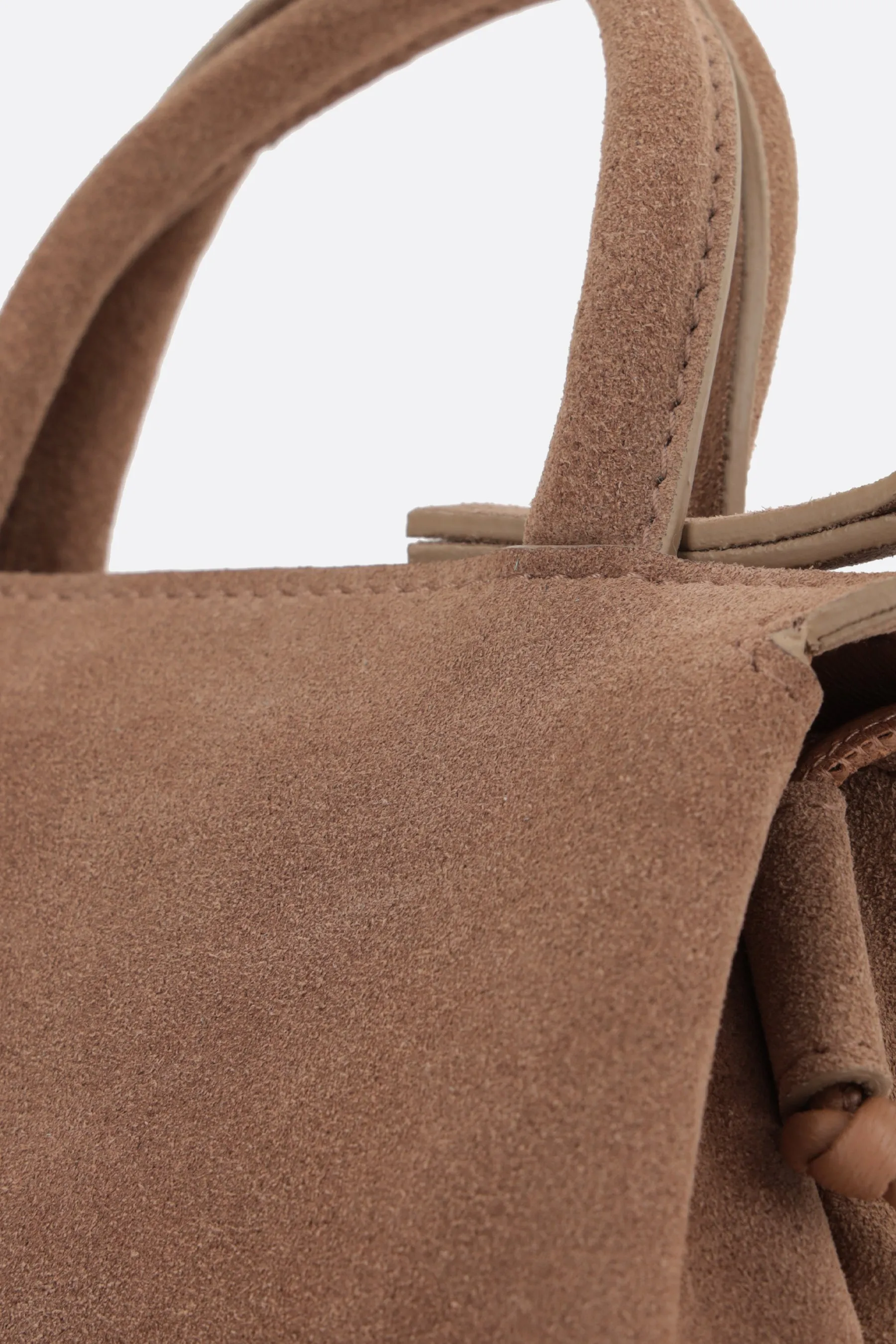 Microdritta suede handbag