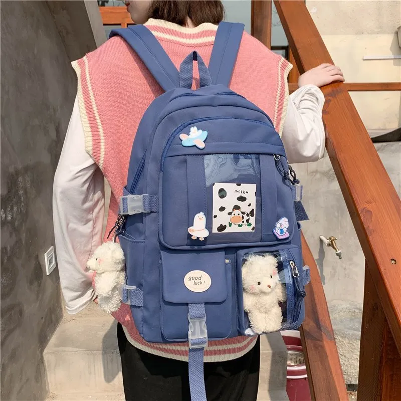 Multipocket High School Backpack 17'' - Cupcake