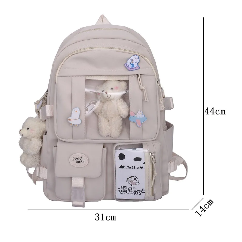 Multipocket High School Backpack 17'' - Cupcake