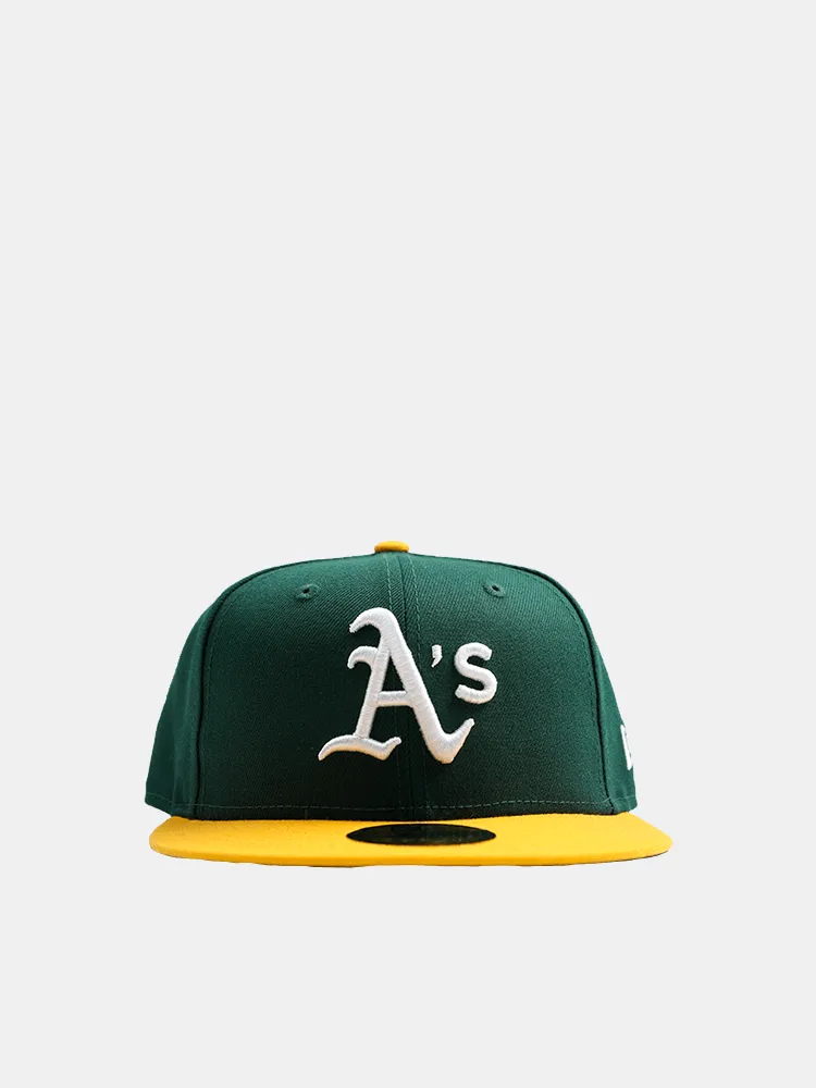 New Era 59FIFTY Oakland Athletics - Dark Green / Yellow