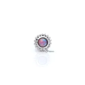 Opal Purple Tragus Barbell - Ball End | Flat Back