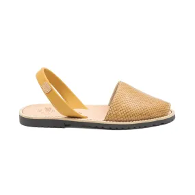 Open Toe Leather Sandal For Women- Madona 1056H Volanato Ciervo