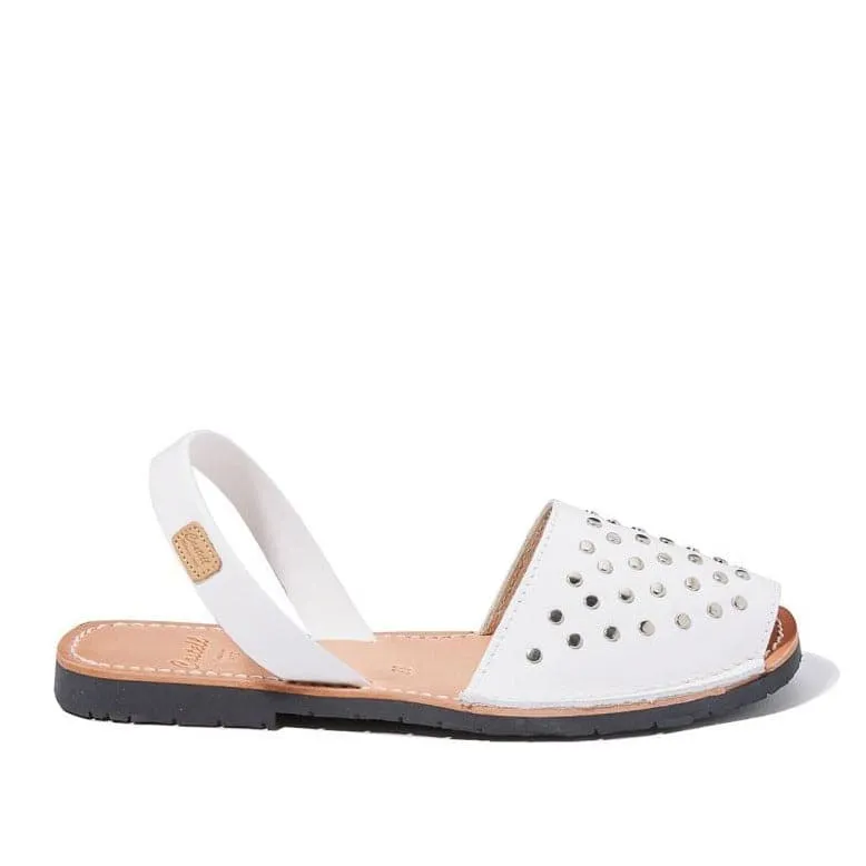 Plain Leather Menorcan Espadrille For Women - Glam 1868