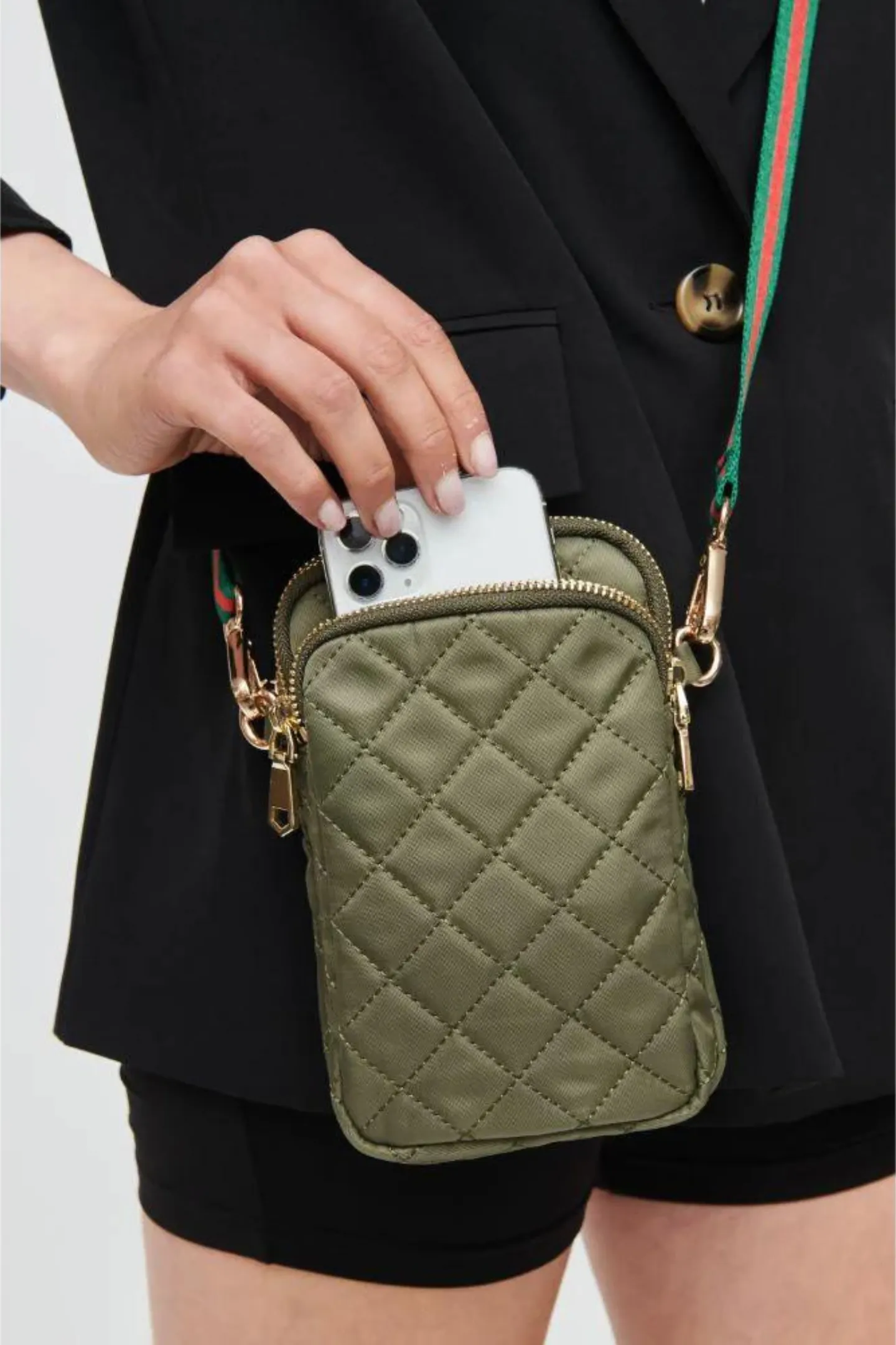 Quilted Cellphone Crossbody Bag