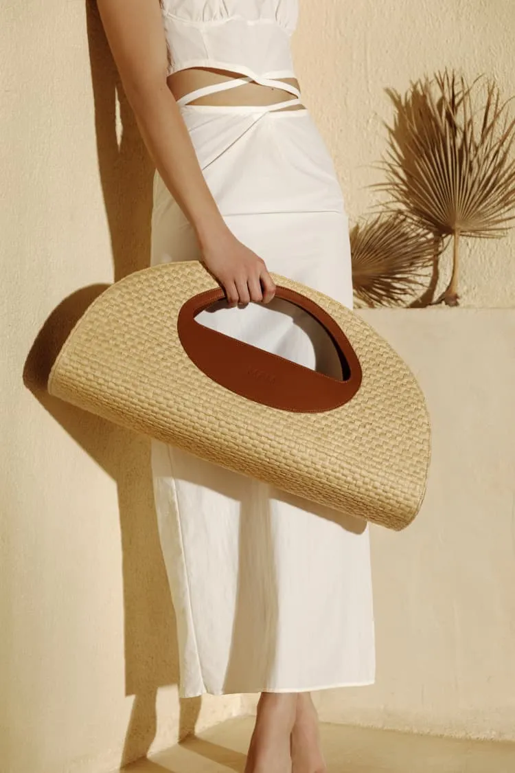 Raffia purse bag