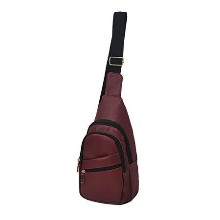 Red NGIL Faux Leather Sling Bag