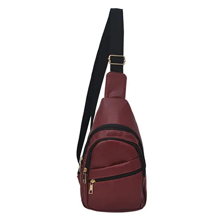 Red NGIL Faux Leather Sling Bag