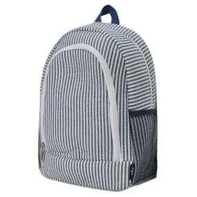 Seersucker Navy Medium Size NGIL Canvas Backpack