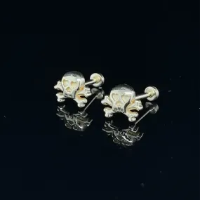 Skull and Crossbones flat back earrings