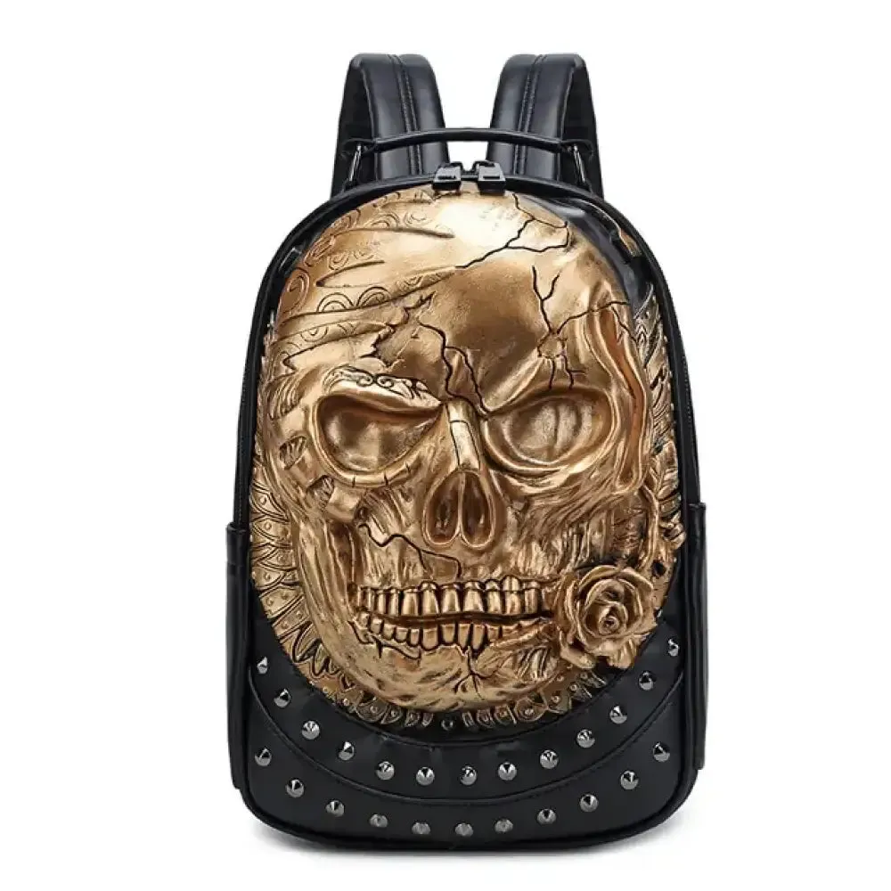 Skull Luxury Leather Large Capacity Backpack - Stylish & Practical!