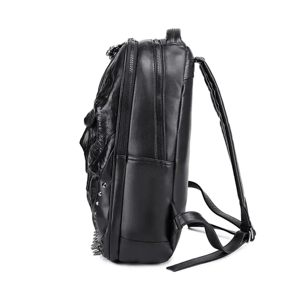 Skull Luxury Leather Large Capacity Backpack - Stylish & Practical!