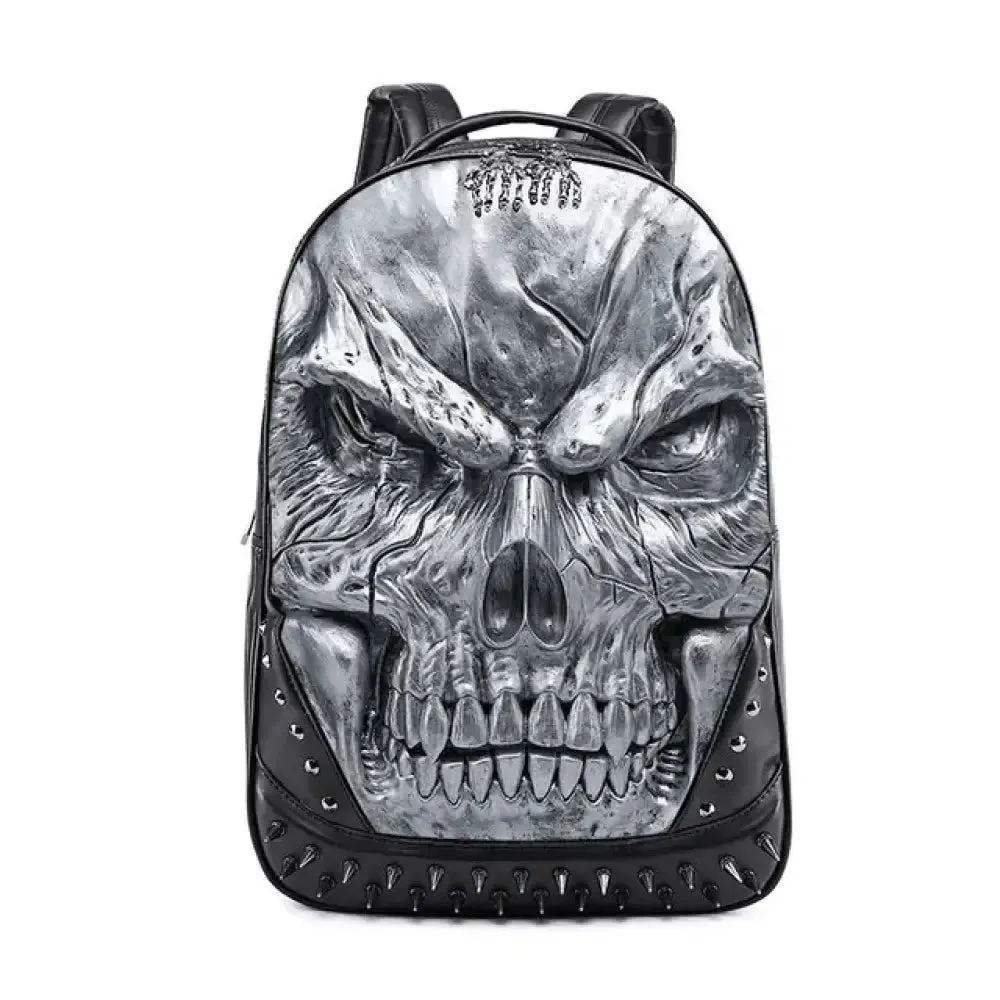 Skull Luxury Leather Large Capacity Backpack - Stylish & Practical!