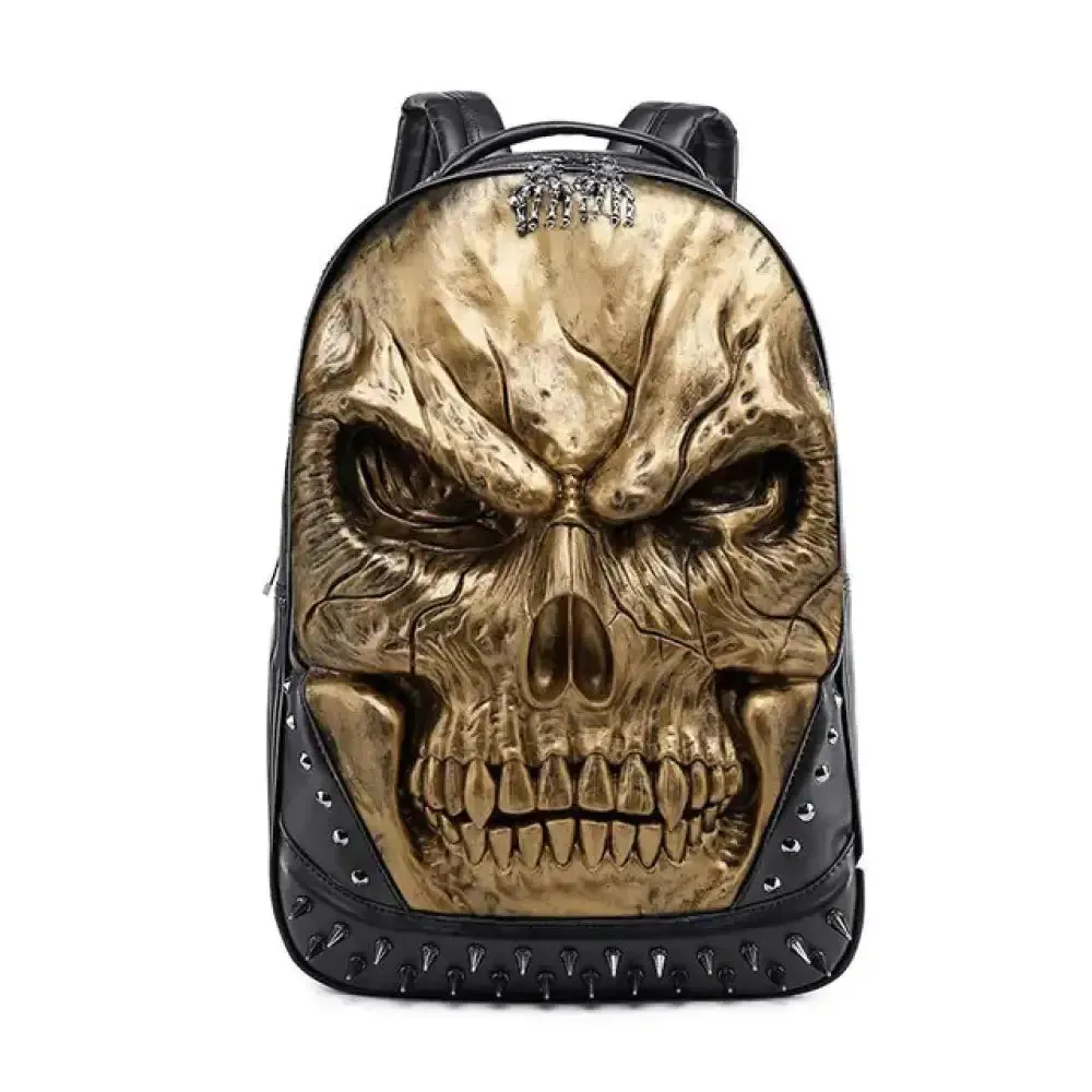 Skull Luxury Leather Large Capacity Backpack - Stylish & Practical!