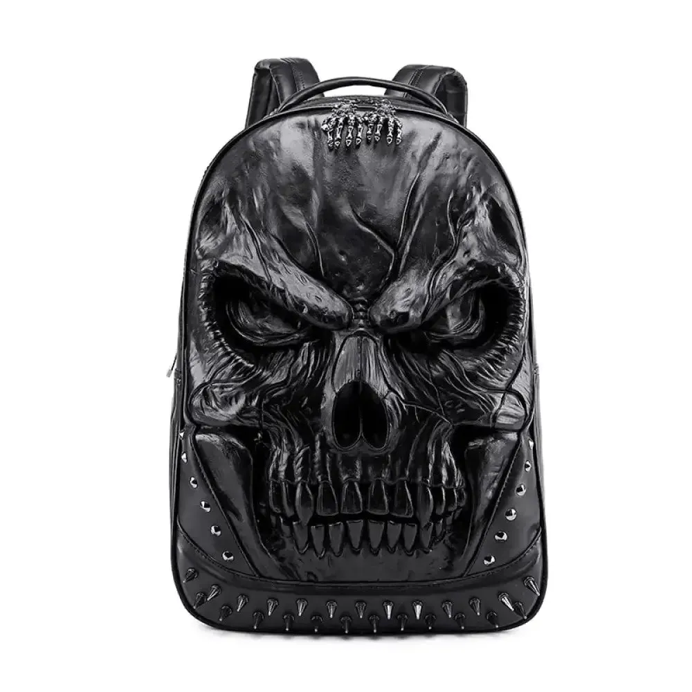 Skull Luxury Leather Large Capacity Backpack - Stylish & Practical!