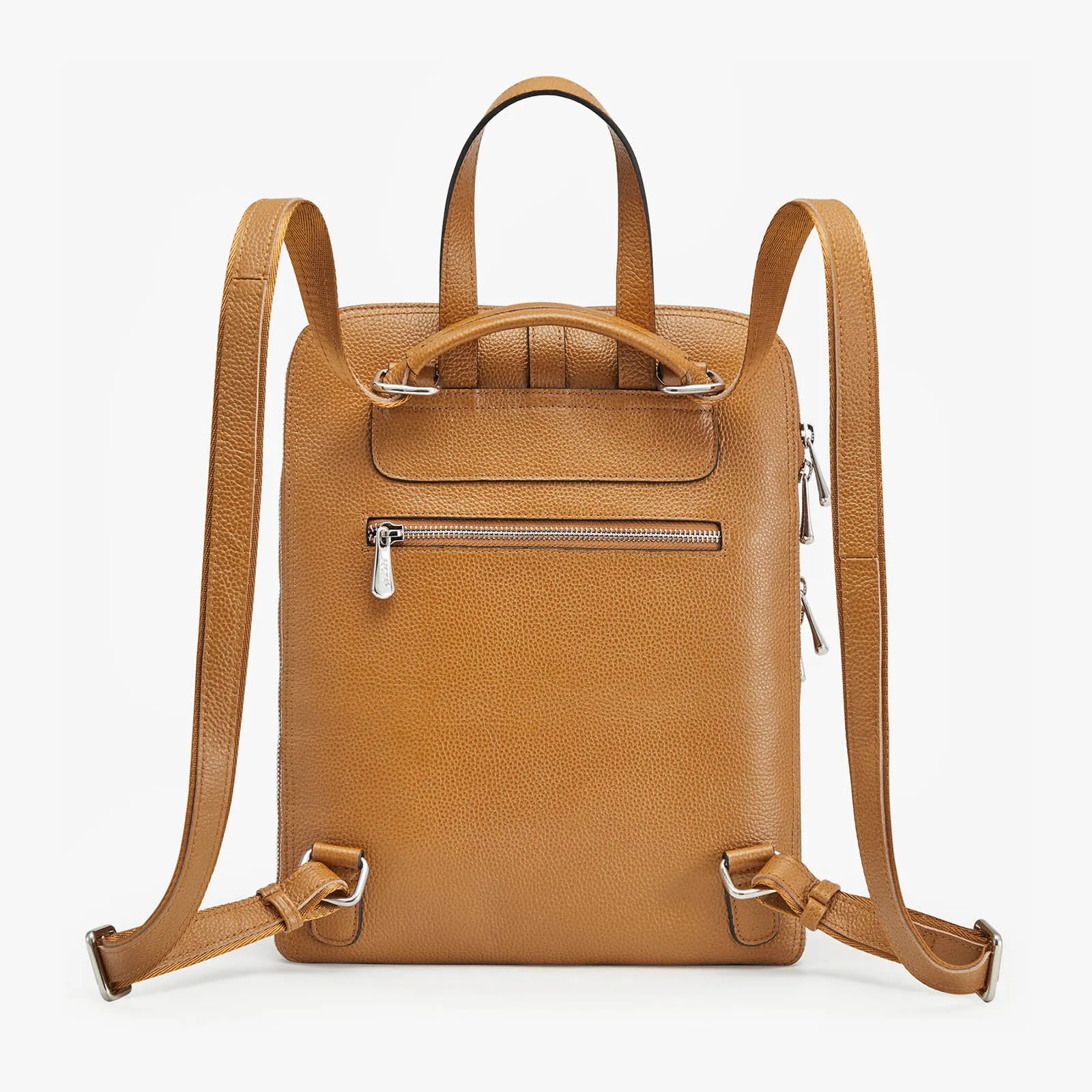 Soft Genuine Leather School Backpack