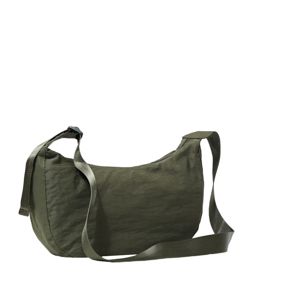 Solid Nylon Sling Bag Crossbody Bag