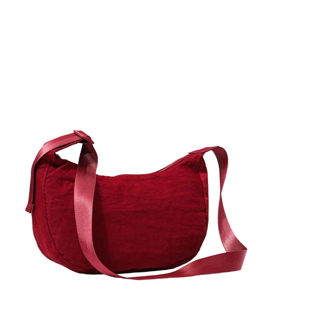 Solid Nylon Sling Bag Crossbody Bag