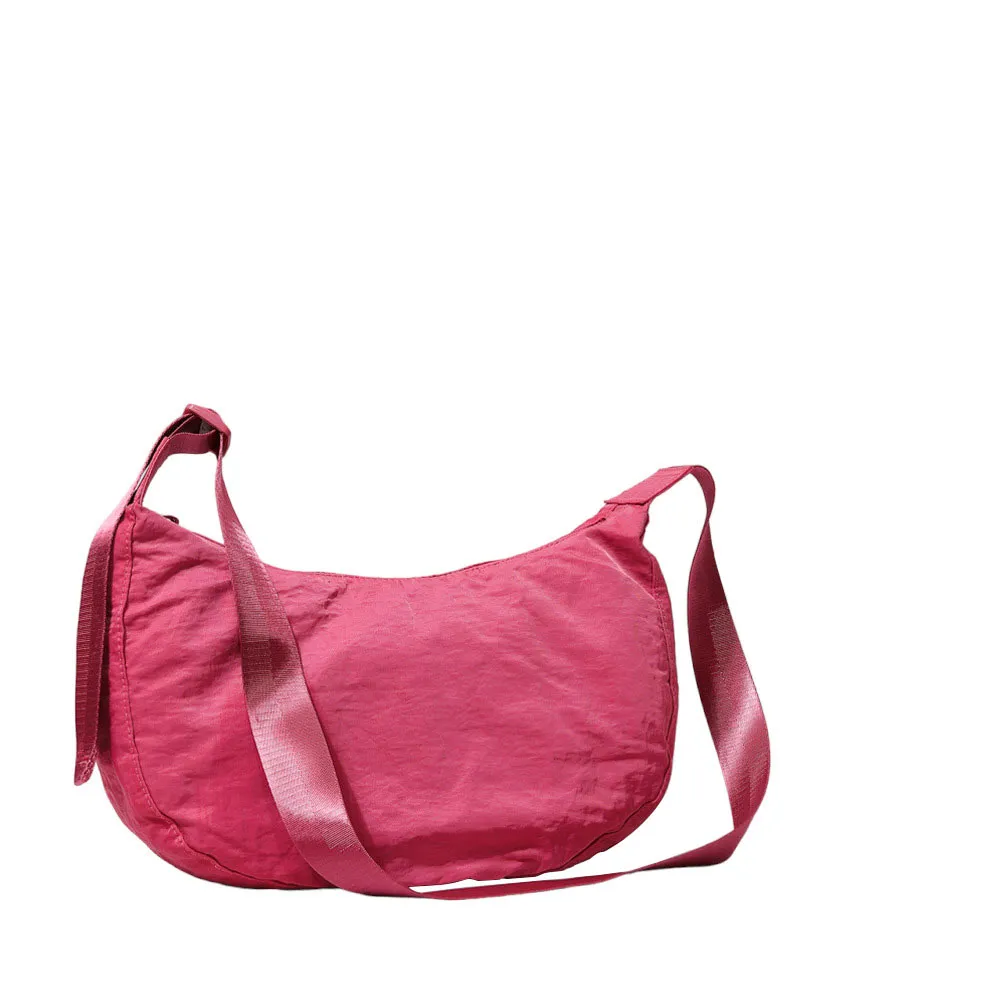 Solid Nylon Sling Bag Crossbody Bag