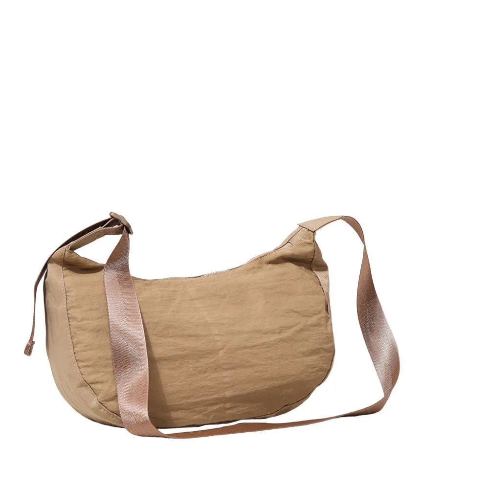 Solid Nylon Sling Bag Crossbody Bag