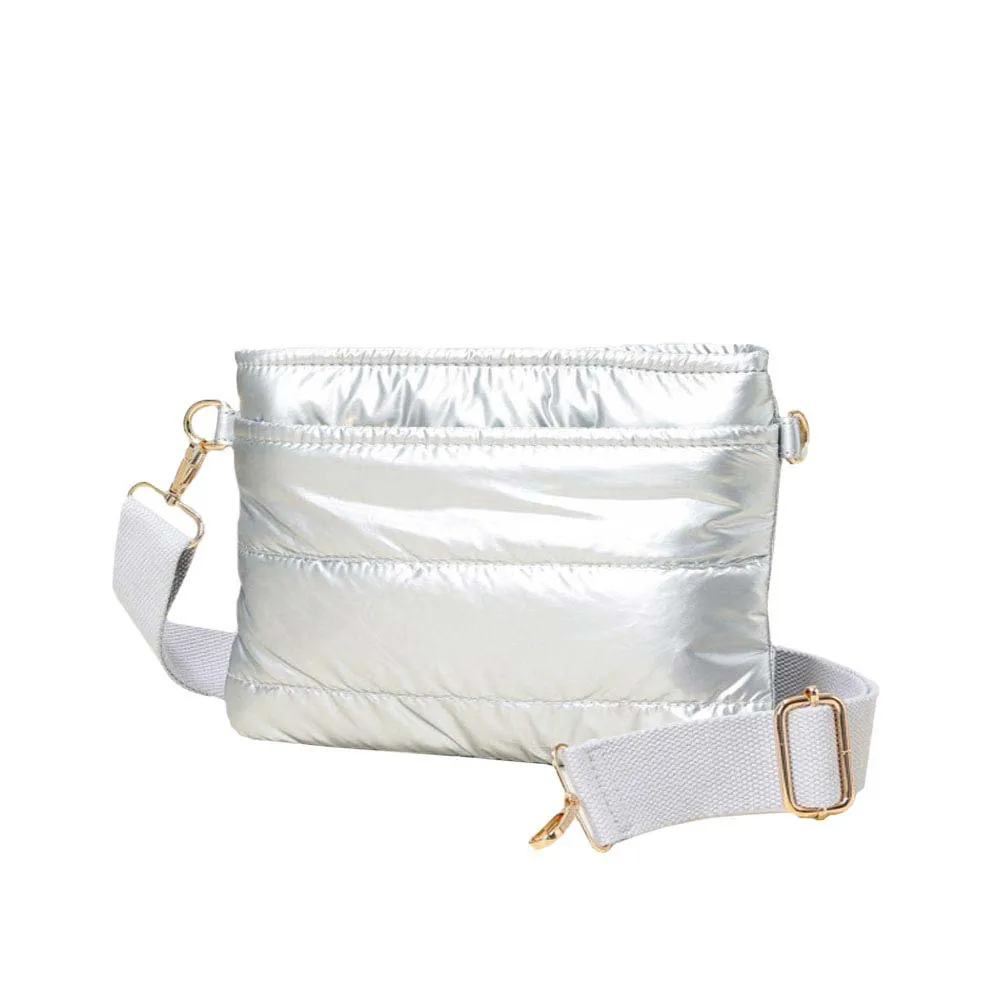 Solid Puffer Crossbody Bag