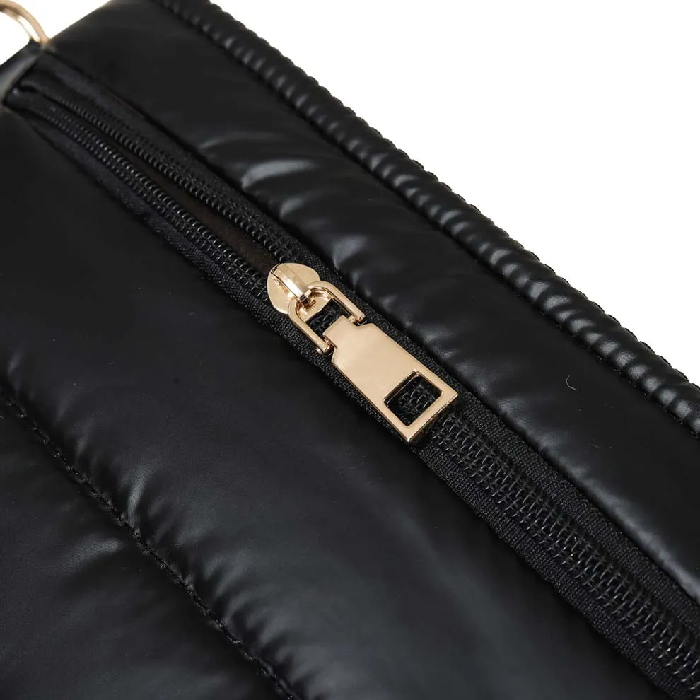 Solid Puffer Crossbody Bag