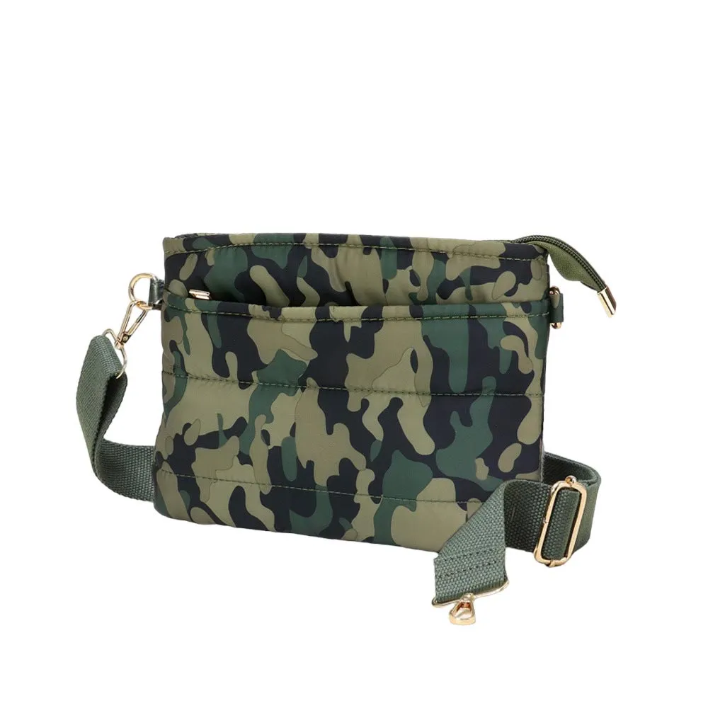 Solid Puffer Crossbody Bag